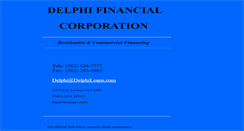 Desktop Screenshot of delphiloans.com